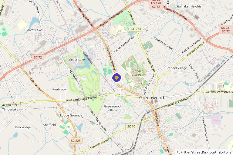 Map showing the location of Palmetto Stem Cell Therapy Greenwood in Charleston, SC