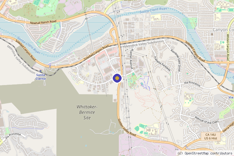 Map showing the location of West End MedSpa in Santa Clarita, CA