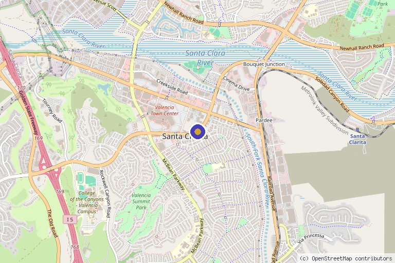 Map showing the location of AVORS Medical Group-Valencia in Santa Clarita, CA