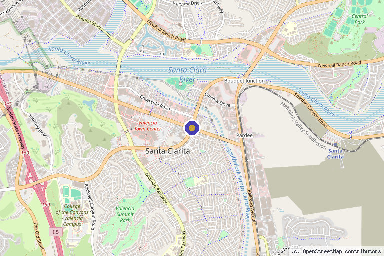 Map showing the location of Ahmad Ibrahim, DO in Santa Clarita, CA
