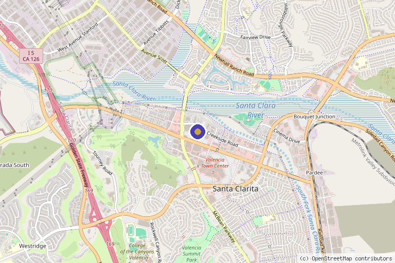 Map showing the location of Dose of Aesthetics Medical Spa in Santa Clarita, CA