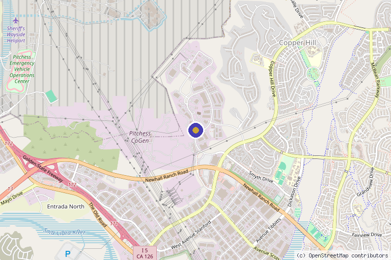 Map showing the location of Universal Pain Management in Santa Clarita, CA