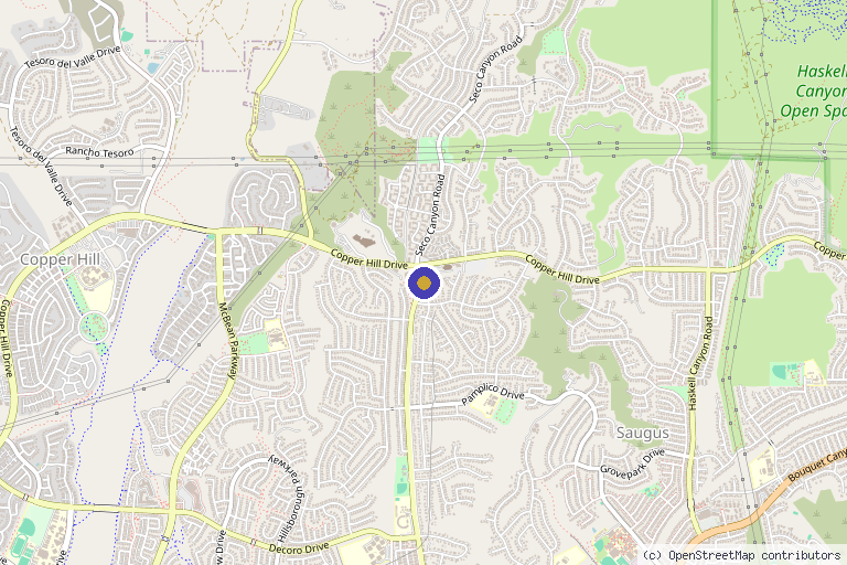 Map showing the location of The Skin Agency in Santa Clarita, CA