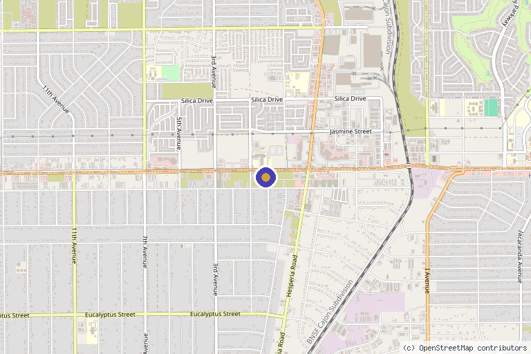 Map showing the location of Desert Dermatology in Hesperia, CA