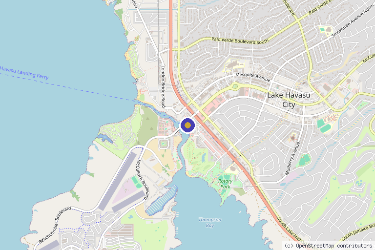Map showing the location of HYDR8AZ IVs & Medspa | Mobile IV Therapy Lake Havasu in Lake Havasu City, AZ