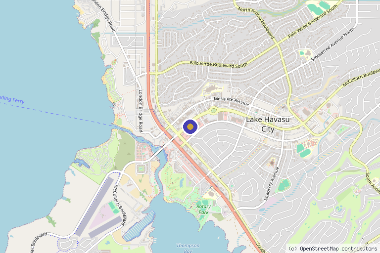 Map showing the location of Modern Therapeutics Testosterone-Lake Havasu City in Lake Havasu City, AZ