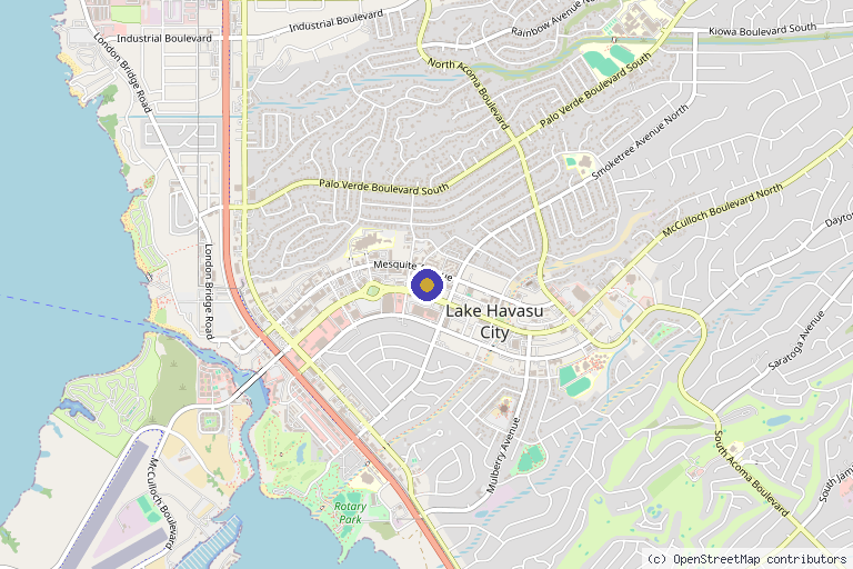 Map showing the location of Dr. Nael Dagstani, NMD in Lake Havasu City, AZ