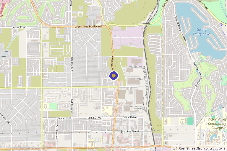 Map showing the location of Das Primary Care & Sports Medicine in Victorville, CA