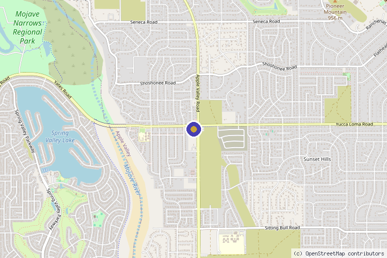 Map showing the location of Beauté Boutique in Apple Valley, CA
