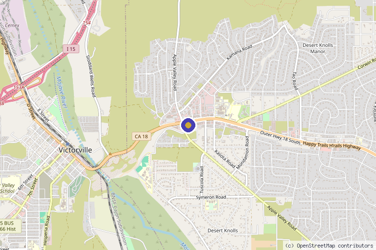 Map showing the location of Divine Aesthetic Beauty in Apple Valley, CA