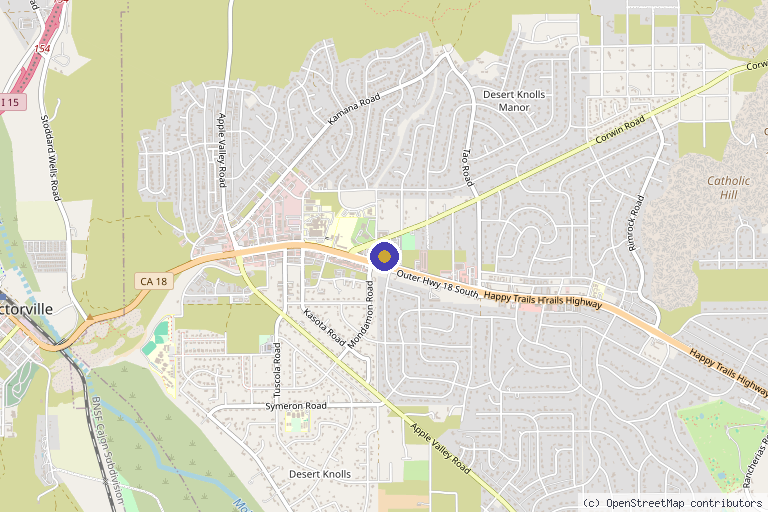 Map showing the location of Symmetry Physical Therapy in Apple Valley, CA