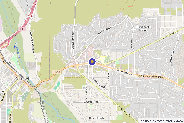 Map showing the location of The IV Station in Apple Valley, CA