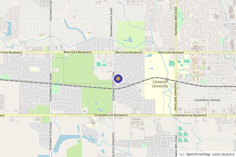 Map showing the location of Ancestral Path Holistics in Lawton, OK