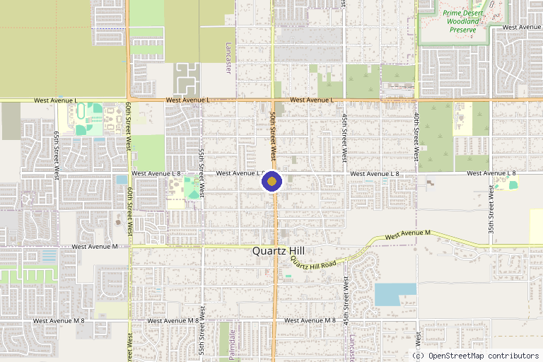 Map showing the location of rev. med spa in Lancaster, CA