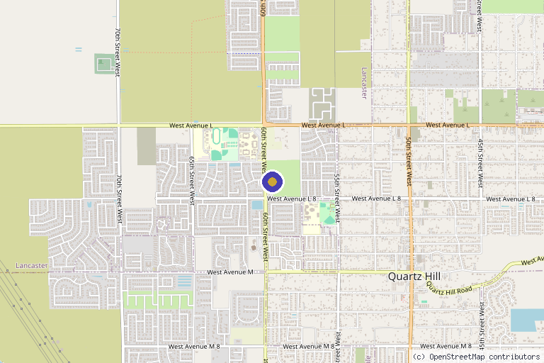 Map showing the location of Revive Wellness Place in Quartz Hill, CA