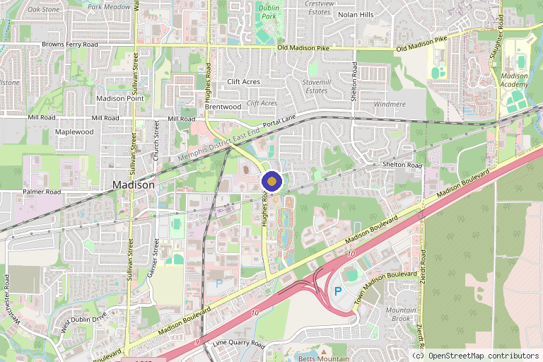 Map showing the location of Pain & Rehabilitation Consultants Dr. Norman E. Mccoomer, MD in Madison, AL