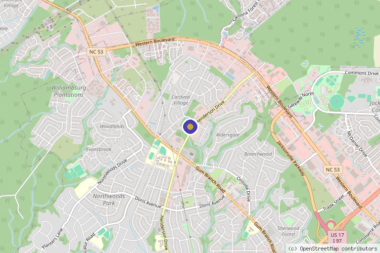 Map showing the location of Viva Lux MedSpa in Jacksonville, NC