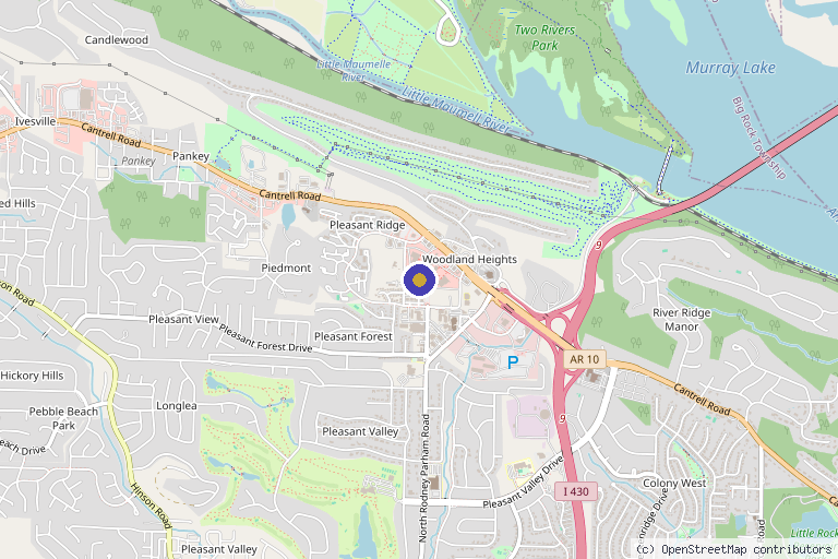 Map showing the location of Collective Wellness in Little Rock, AR