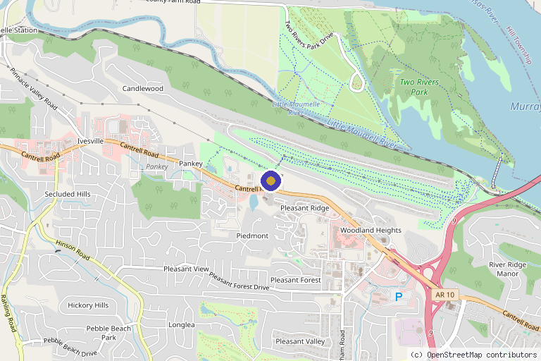 Map showing the location of Lotus Luxe Med Spa in Little Rock, AR