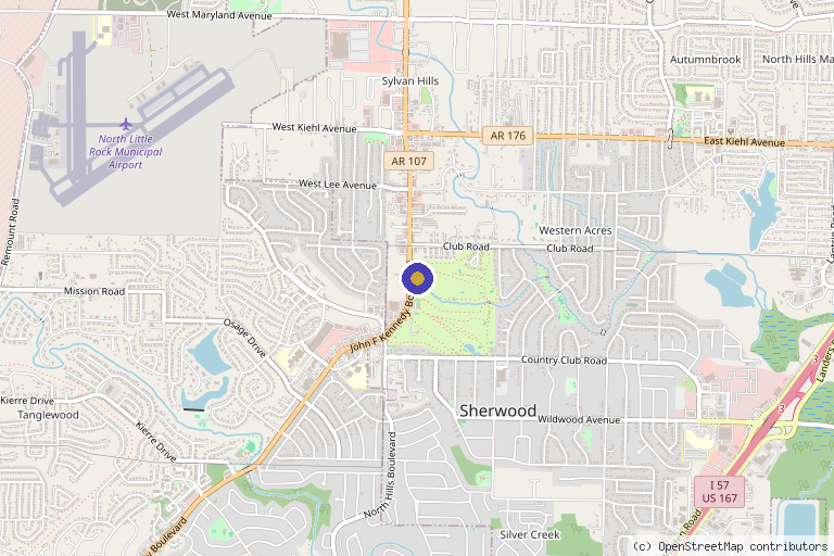 Map showing the location of Premier Regenerative Medicine And Wellness, LLC in Sherwood, AR