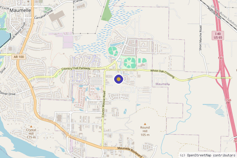 Map showing the location of Softwave Regeneration of Arkansas in North Little Rock, AR