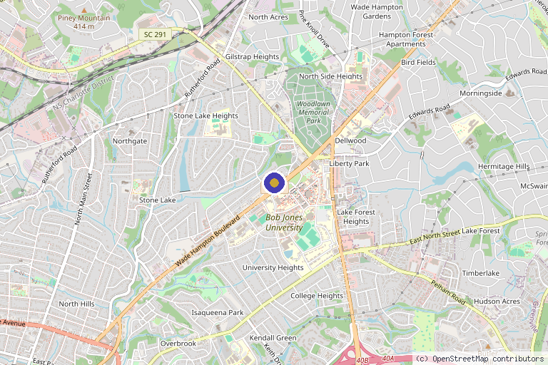 Map showing the location of Vitalwave Laser Healing & MedSpa in Greenville, SC