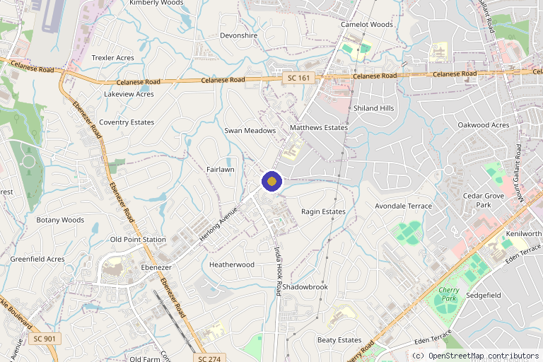 Map showing the location of Miriam Medical & Med Spa in Rock Hill, SC
