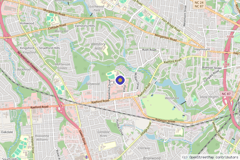 Map showing the location of Vita Family & Aesthetics in Fayetteville, NC