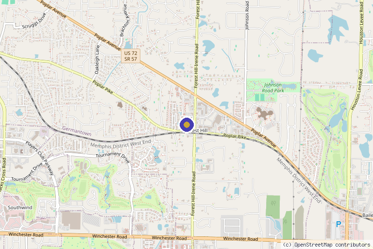 Map showing the location of 901 Aesthetics in Germantown, TN