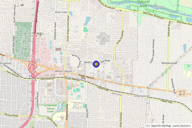 Map showing the location of Sneed MediSpa in Memphis, TN