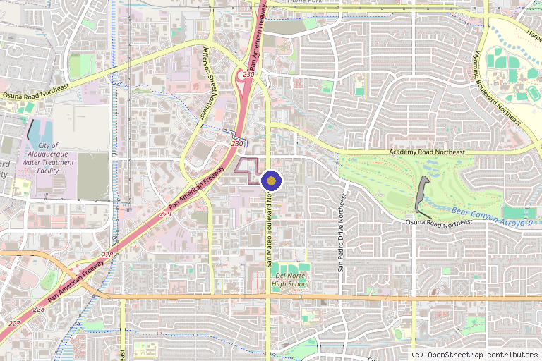 Map showing the location of Nursify Aesthetics & Wellness Med Spa in Albuquerque, NM