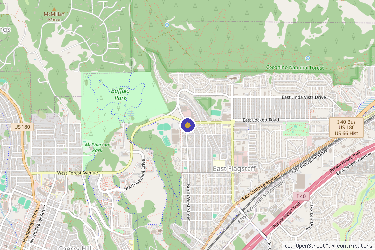 Map showing the location of Junto Skin and Laser in Flagstaff, AZ