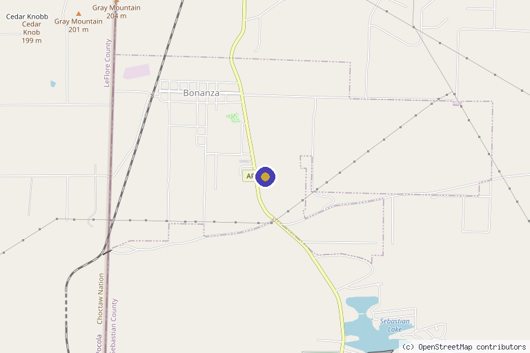 Map showing the location of Sharp Aesthetic and Wellness in Fort Smith, AR