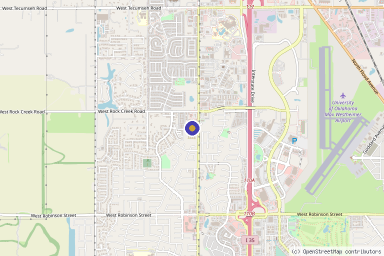 Map showing the location of My Body Bar Aesthetics, LLC in Norman, OK