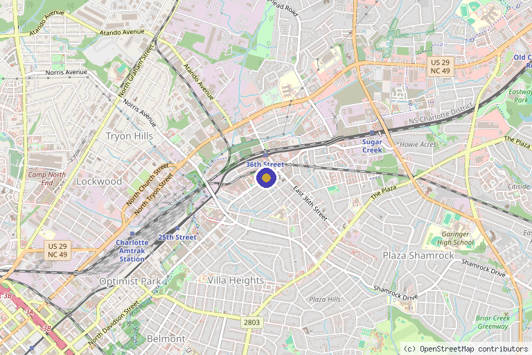 Map showing the location of Drip IV Wellness & MedSpa in Charlotte, NC