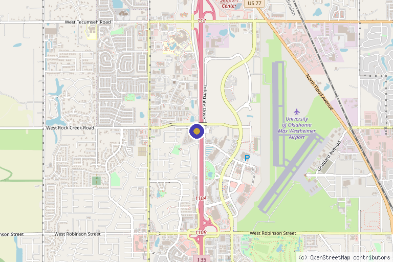 Map showing the location of Midtown Medical - Drip Lounge Vitamin Bar in Norman, OK