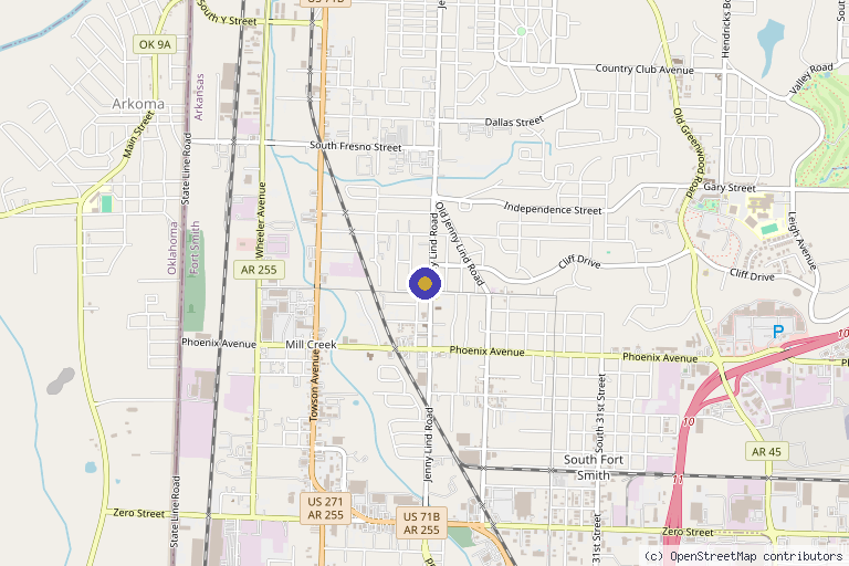 Map showing the location of The Spa at Fort Smith - Swetnam Cosmetic Surgery in Fort Smith, AR
