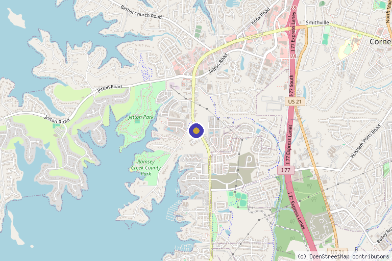 Map showing the location of Renew Specialty Group in Cornelius, NC