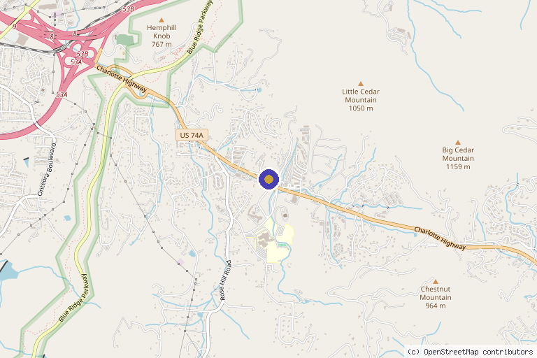 Map showing the location of Restore & Reveal - Plastic and Reconstructive Surgery in Asheville, NC