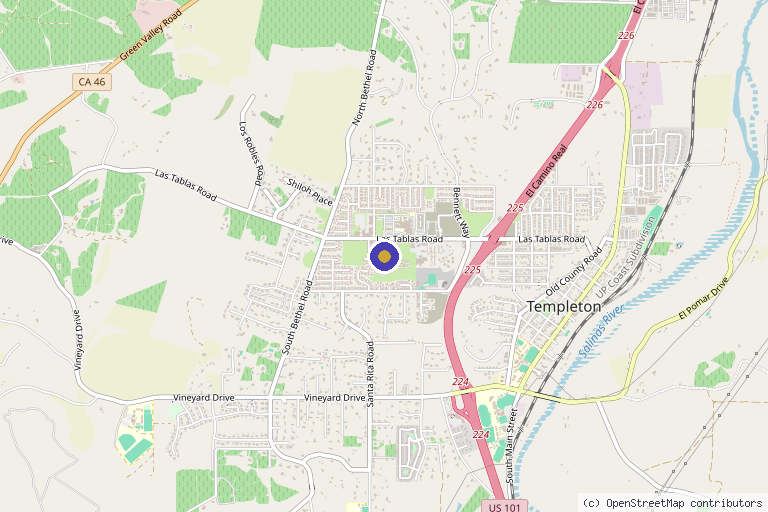 Map showing the location of Beyond Biologics in Clovis, CA