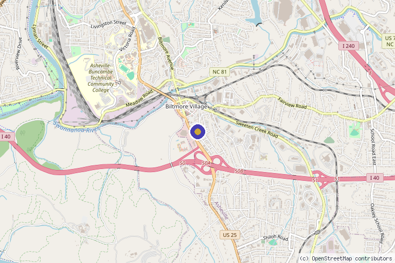 Map showing the location of Hydrate Medical, IV Hydration Asheville in Asheville, NC