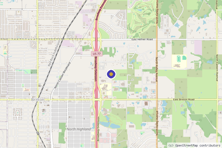 Map showing the location of Optimal Vitality & Aesthetics in Oklahoma City, OK