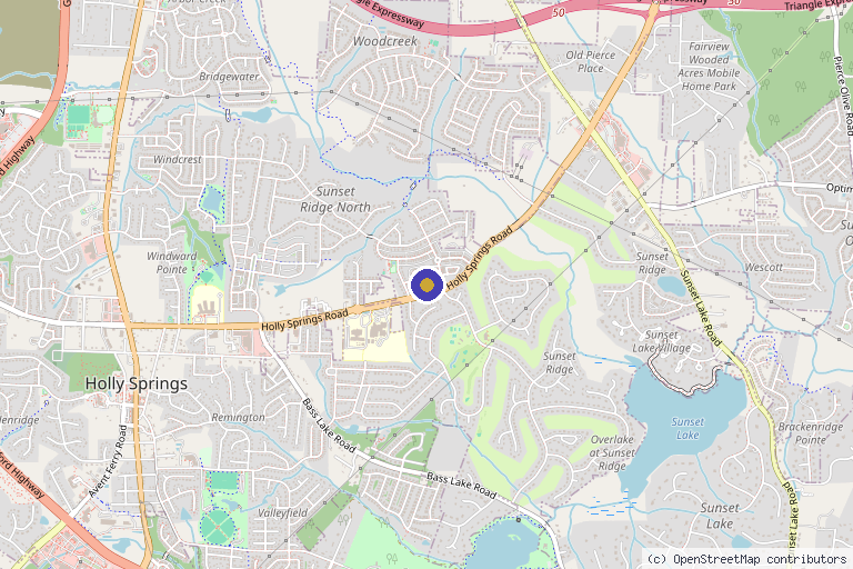 Map showing the location of Skynn MD Medspa by Dr. Gotur in Holly Springs, NC