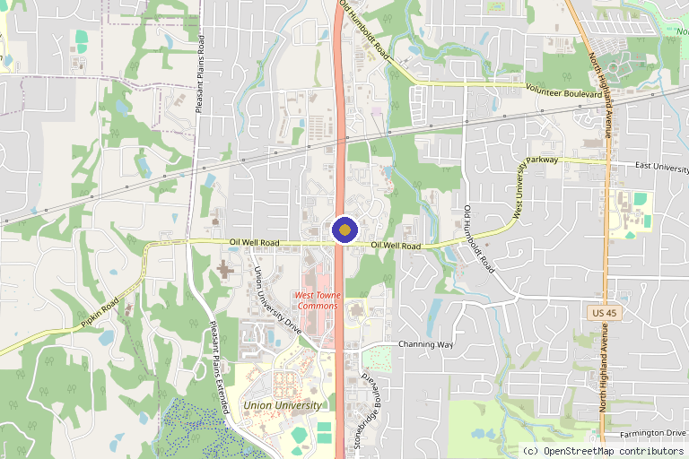 Map showing the location of Boost and Balance Med Spa in Jackson, TN