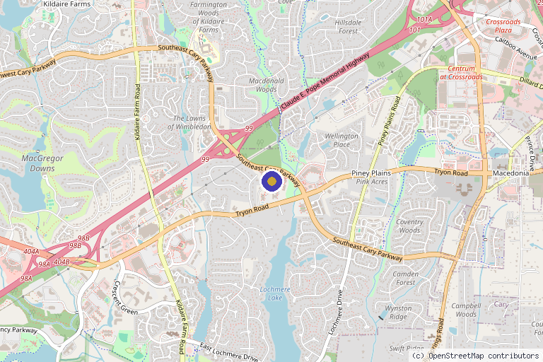 Map showing the location of Prejuve MedSpa & Wellness - Cary, NC in Cary, NC