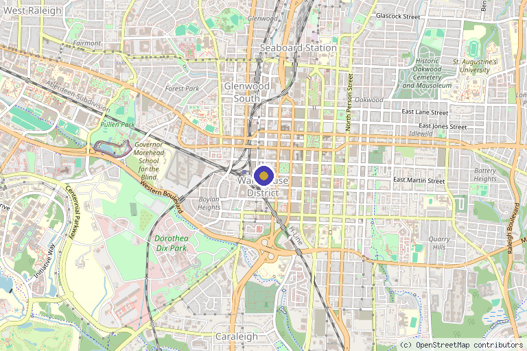 Map showing the location of Karamedica in Raleigh, NC