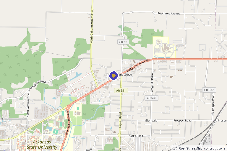 Map showing the location of Interventional Pain Management Center in Jonesboro, AR