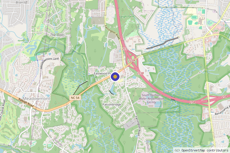 Map showing the location of Leigh Brain & Spine - Regenerative Medicine Chapel Hill in Chapel Hill, NC