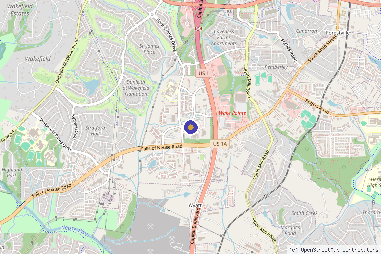 Map showing the location of RecovR in Raleigh, NC
