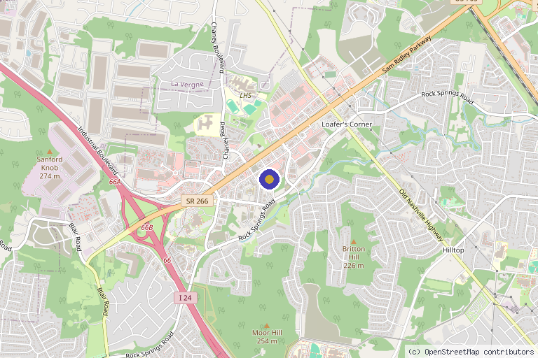 Map showing the location of Neuhaus Foot & Ankle in Smyrna, TN